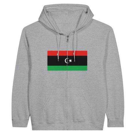 Sweat à capuche libye coton mélangé fermeture éclair