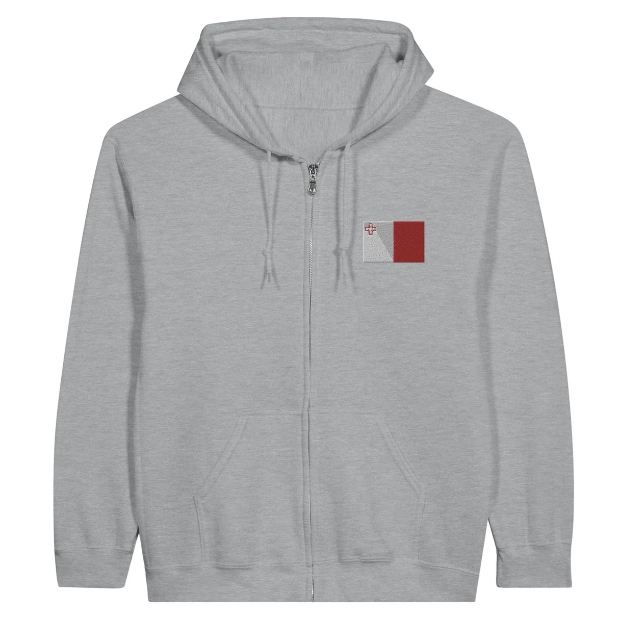 Sweat à capuche malte coton mélangé broderie couleur