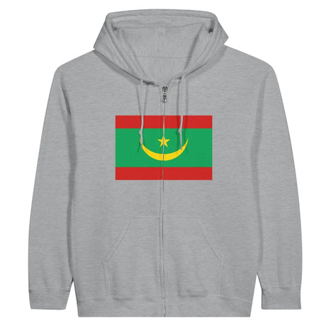 Sweat à capuche mauritanie coton mélangé fermeture éclair