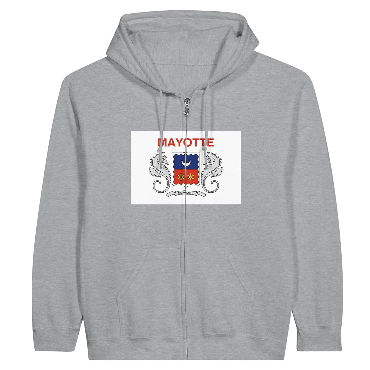 Sweat à capuche mayotte coton mélangé broderie drapeau