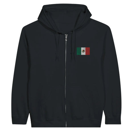 Sweat à capuche mexique coton mélangé broderie couleur
