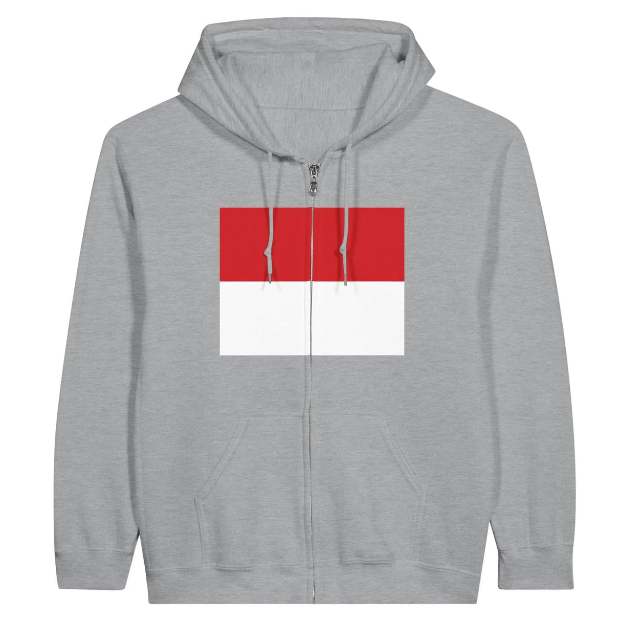 Sweat à capuche monaco coton mélangé broderie fermeture éclair