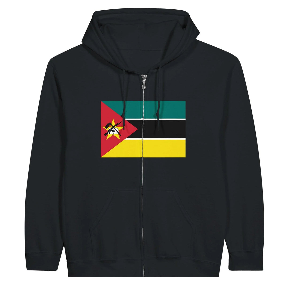 Sweat à capuche mozambique coton mélangé broderie zip