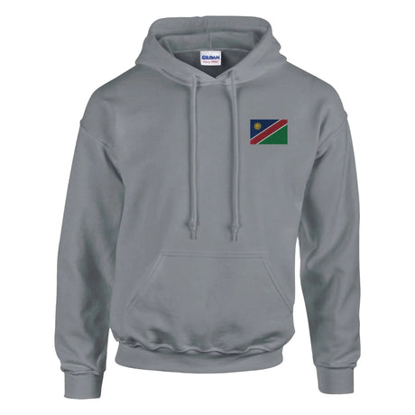 Sweat à capuche namibie coton mélangé brodé durable