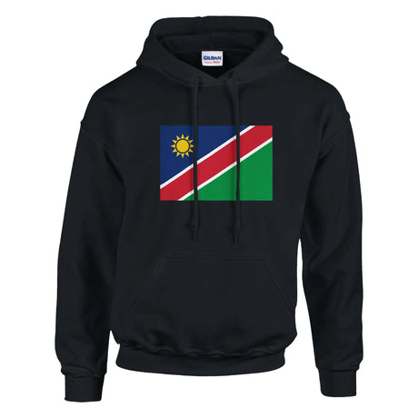 Sweat à capuche namibie coton mélangé broderie couleur