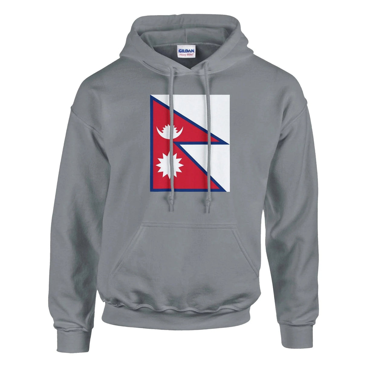 Sweat à capuche népal coton mélangé broderie couleur