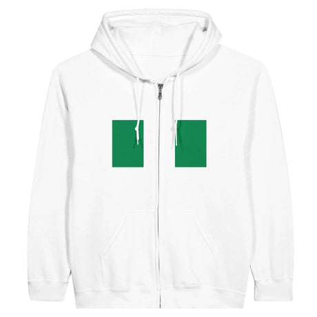 Sweat à capuche nigéria coton mélangé broderie drapeau