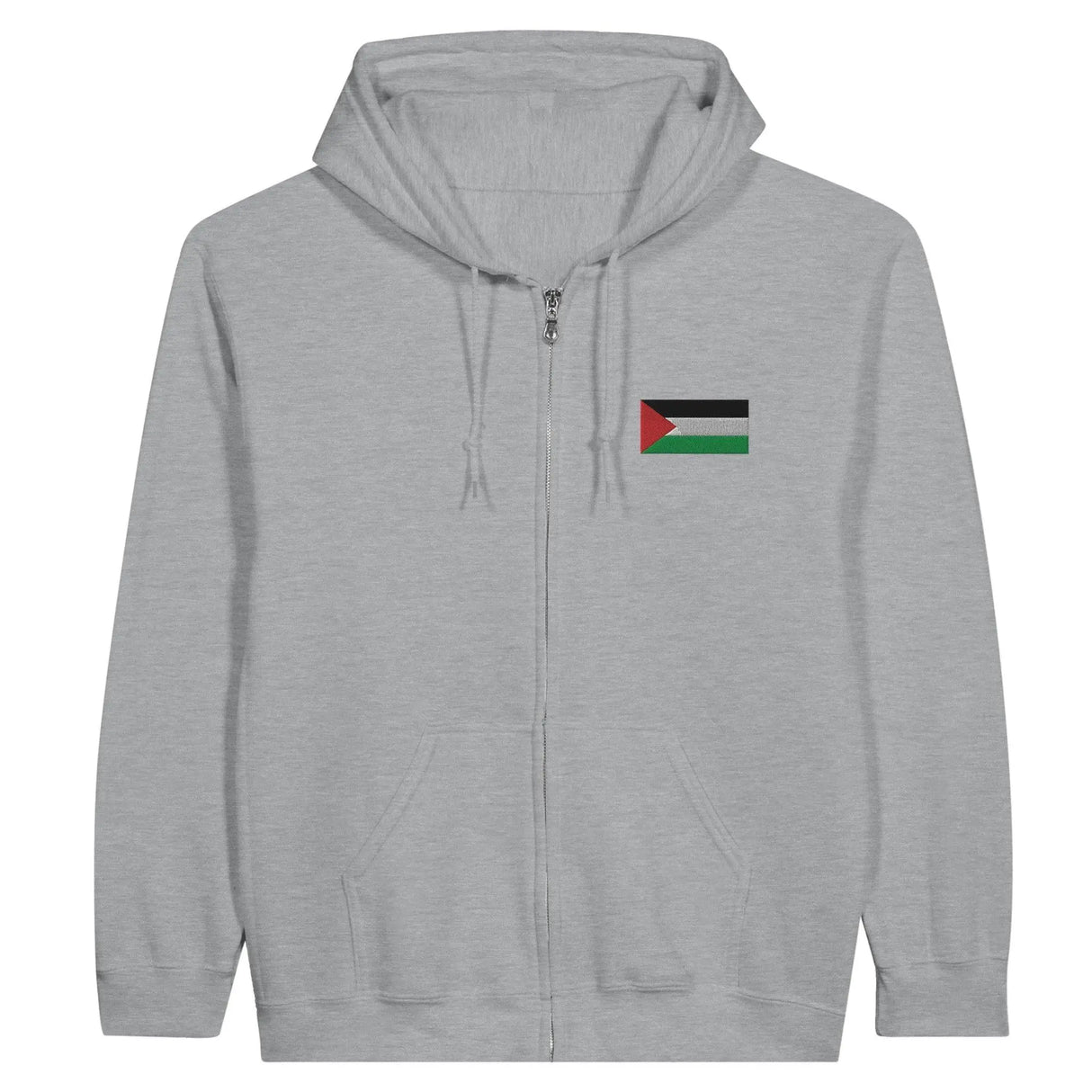 Sweat à capuche palestine coton mélangé broderie couleur