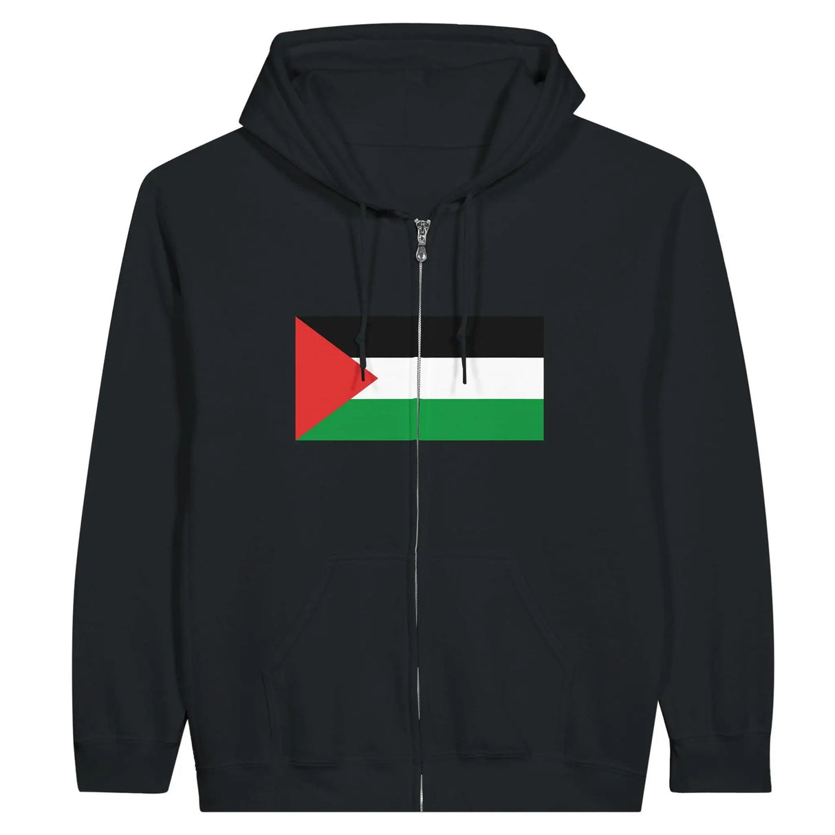 Sweat à capuche palestine coton mélangé fermeture éclair