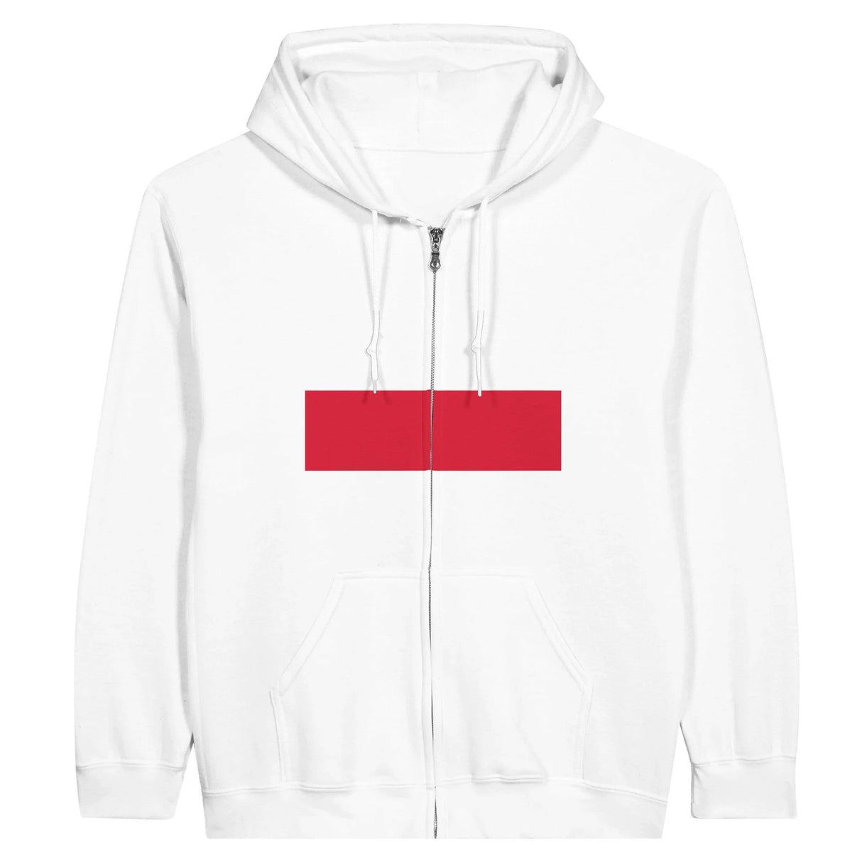 Sweat à capuche pologne fermeture éclair coton broderie