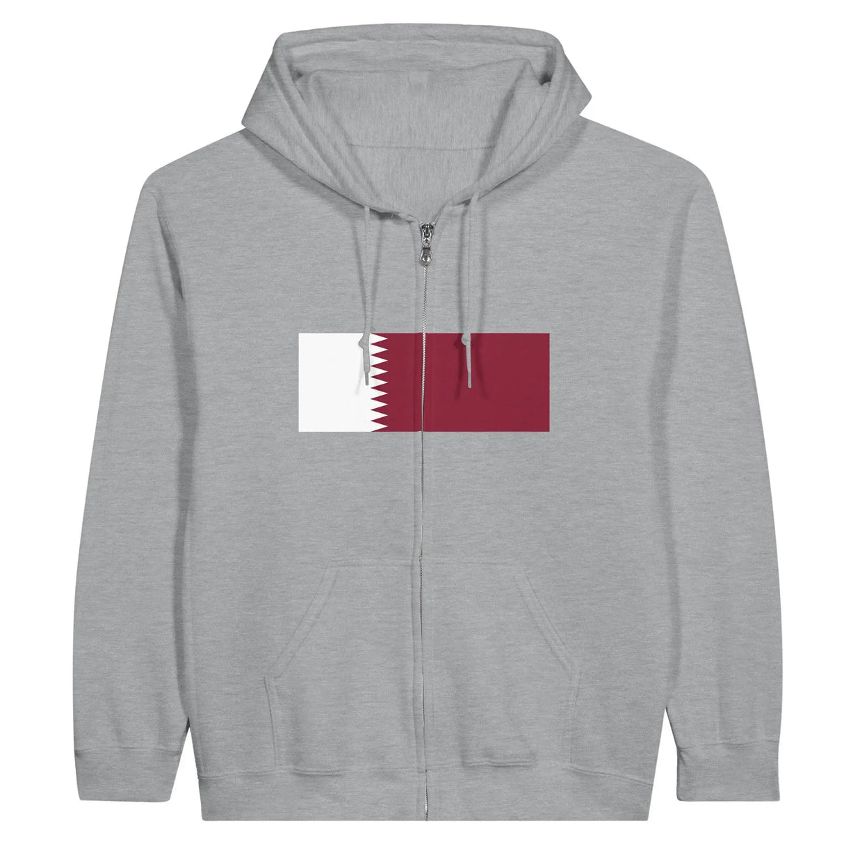 Sweat à capuche qatar coton mélangé broderie fermeture éclair