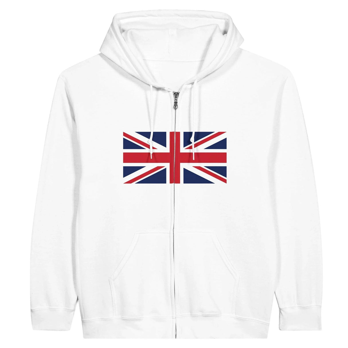 Sweat à capuche royaume-uni coton mélangé fermeture éclair