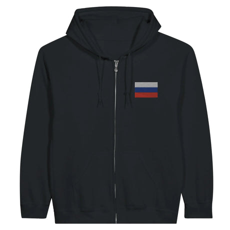 Sweat à capuche russie coton mélangé broderie couleur