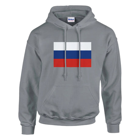 Sweat à capuche russie coton mélangé broderie patriote