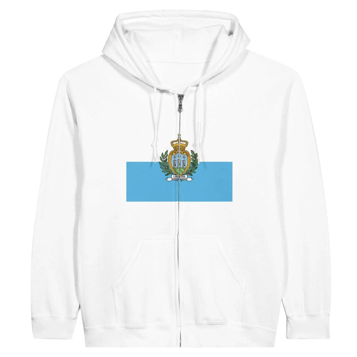 Sweat à capuche saint-marin coton mélangé broderie zip