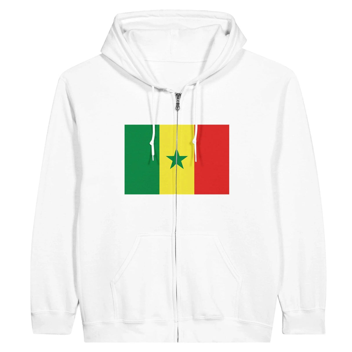 Sweat à capuche sénégal coton mélangé broderie drapeau