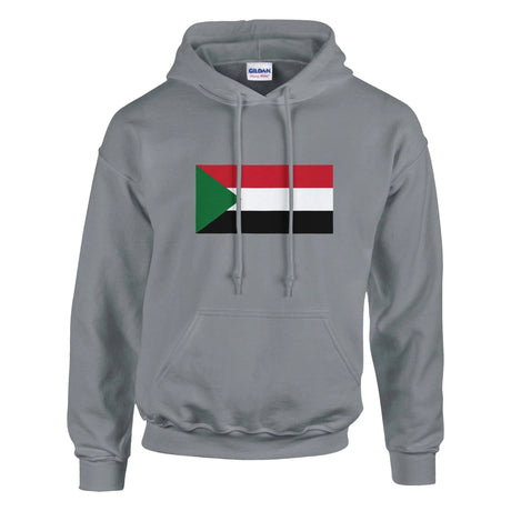 Sweat à capuche soudan coton mélangé broderie couleur