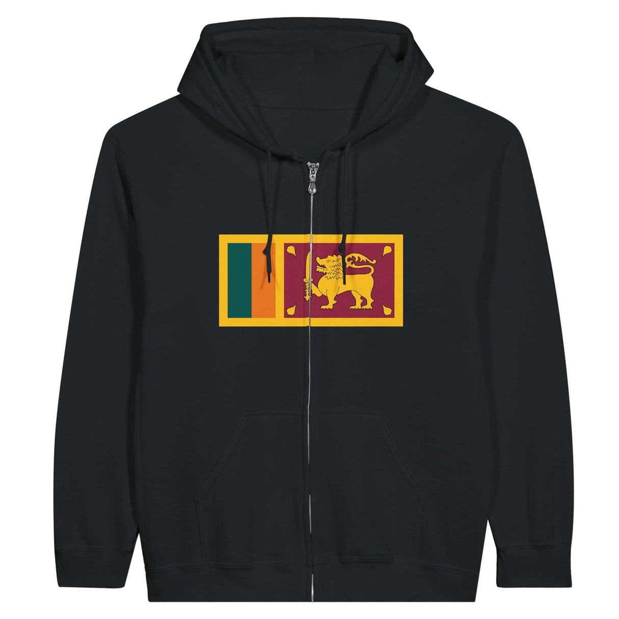 Sweat à capuche sri lanka coton mélangé broderie drapeau