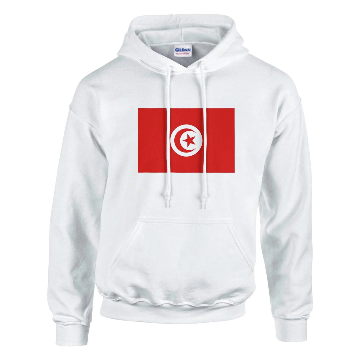 Sweat à capuche tunisie coton mélangé broderie drapeau