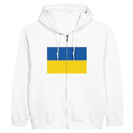 Sweat à capuche ukraine coton mélangé broderie fermeture éclair
