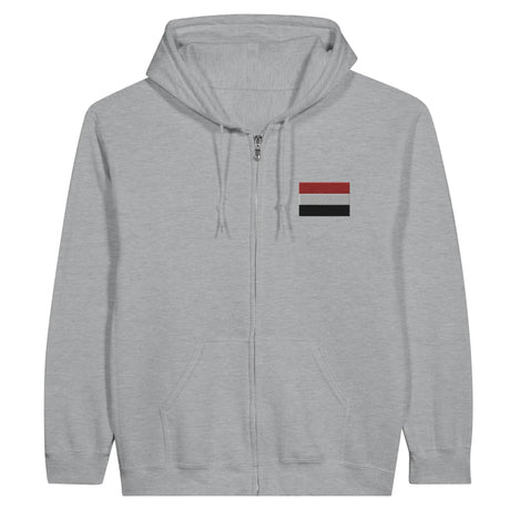 Sweat à capuche yémen coton mélangé broderie couleur