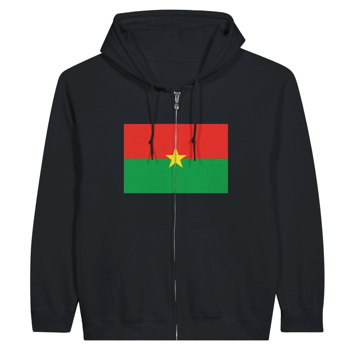 Sweat à capuche zippé burkina faso coton mélangé