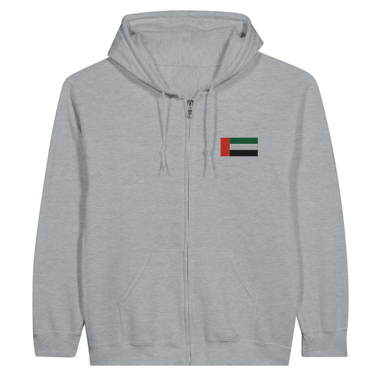 Sweat à capuche zippé émirats arabes unis coton brodé