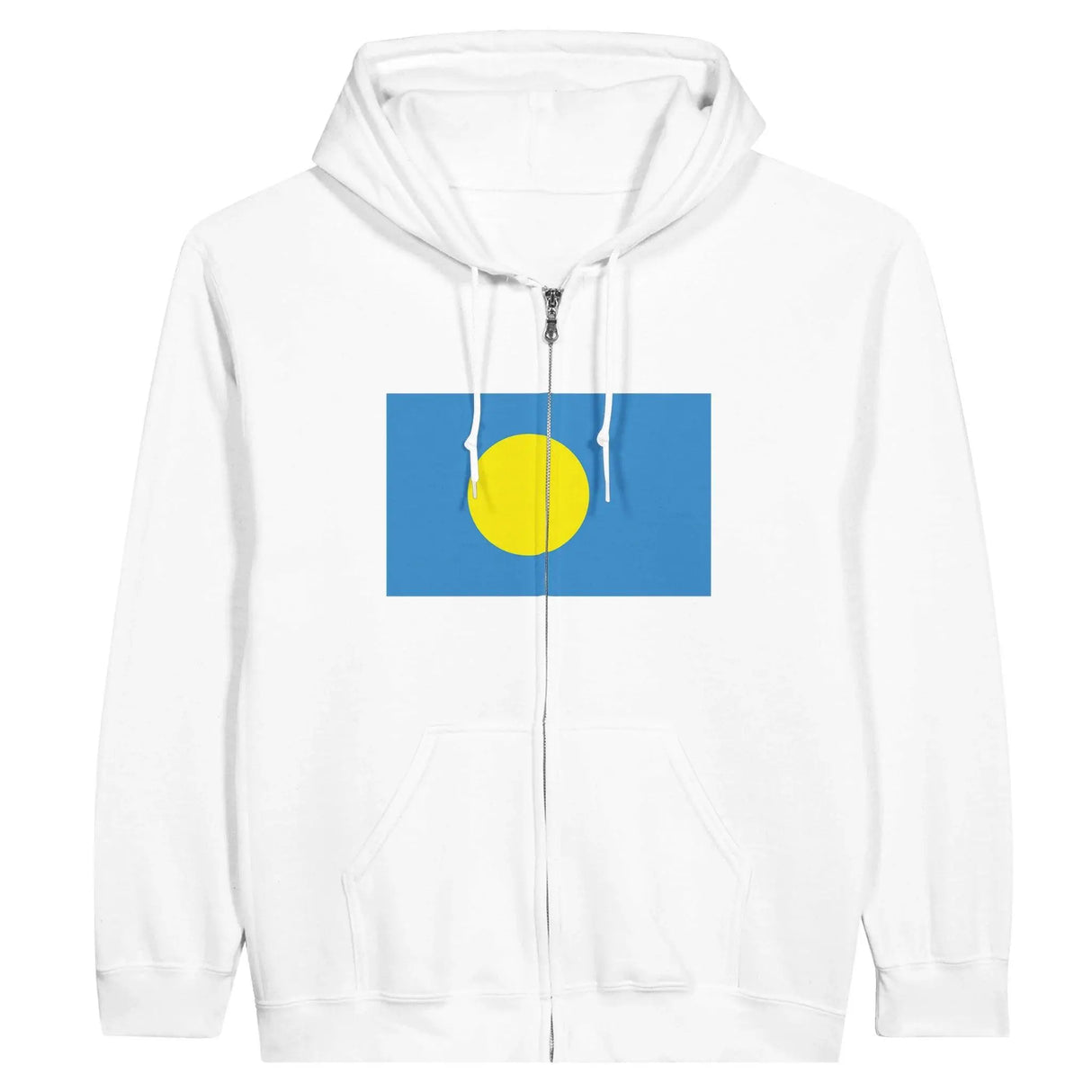 Sweat à capuche zippé palaos coton mélangé broderie