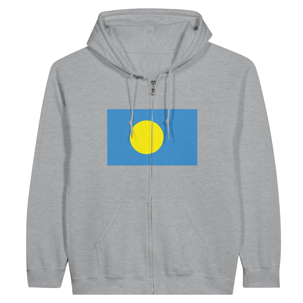 Sweat à capuche zippé palaos coton mélangé broderie