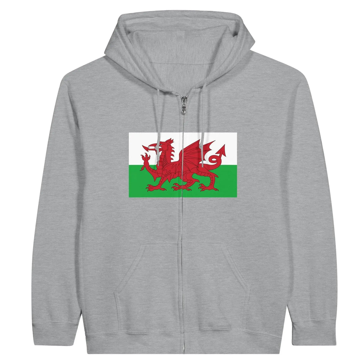 Sweat à capuche zippé pays de galles coton mélangé