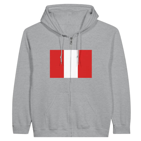 Sweat à capuche zippé pérou coton mélangé confort optimal