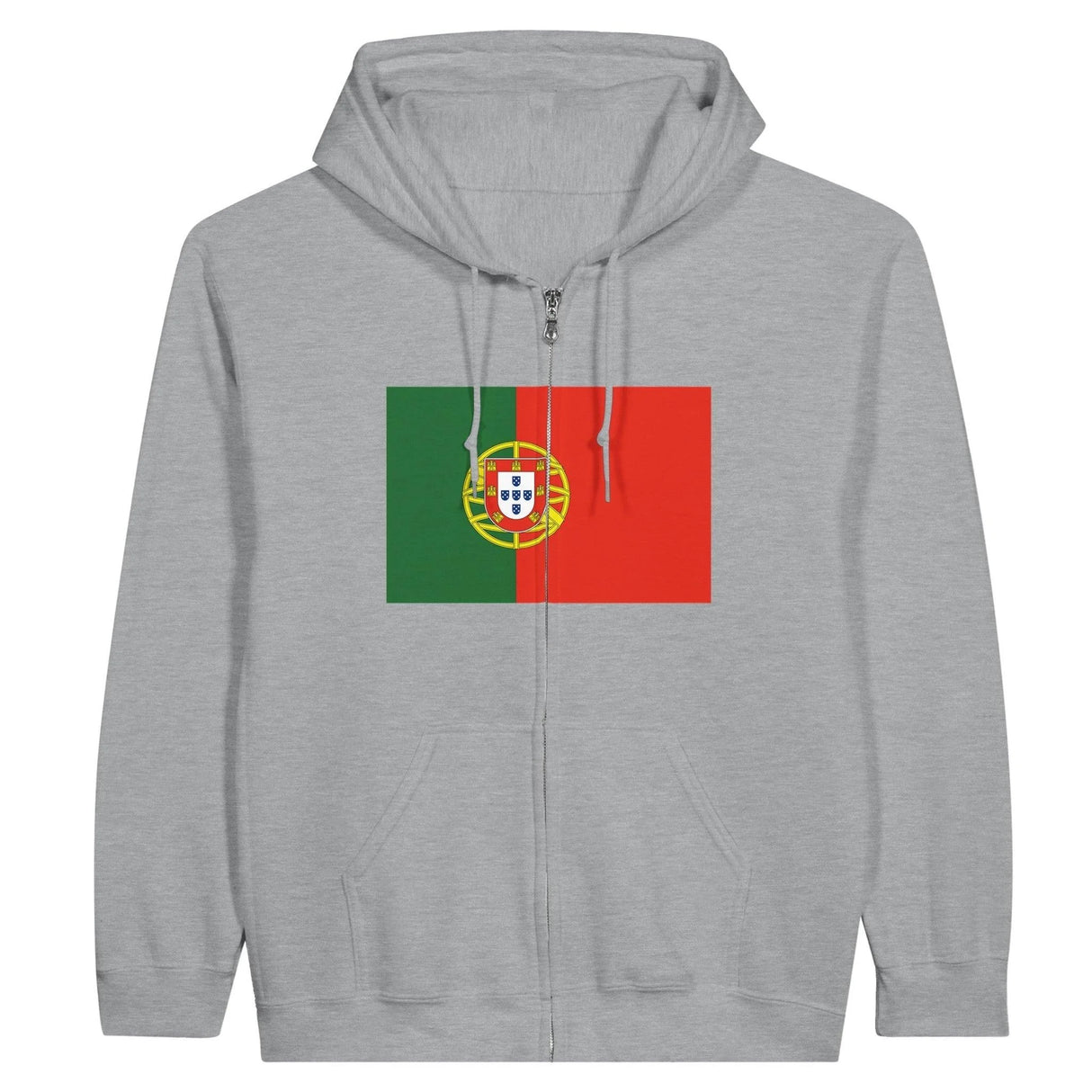 Sweat à capuche zippé portugal coton broderie confort optimal