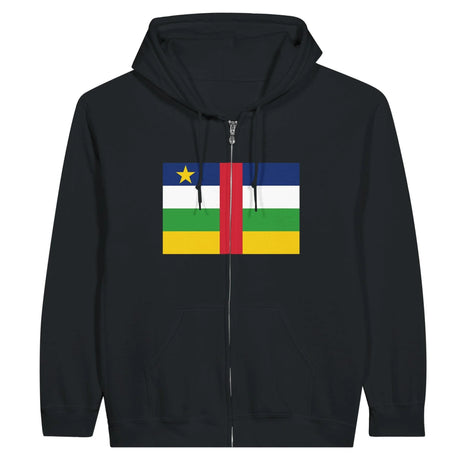 Sweat à capuche zippé république centrafricaine coton brodé