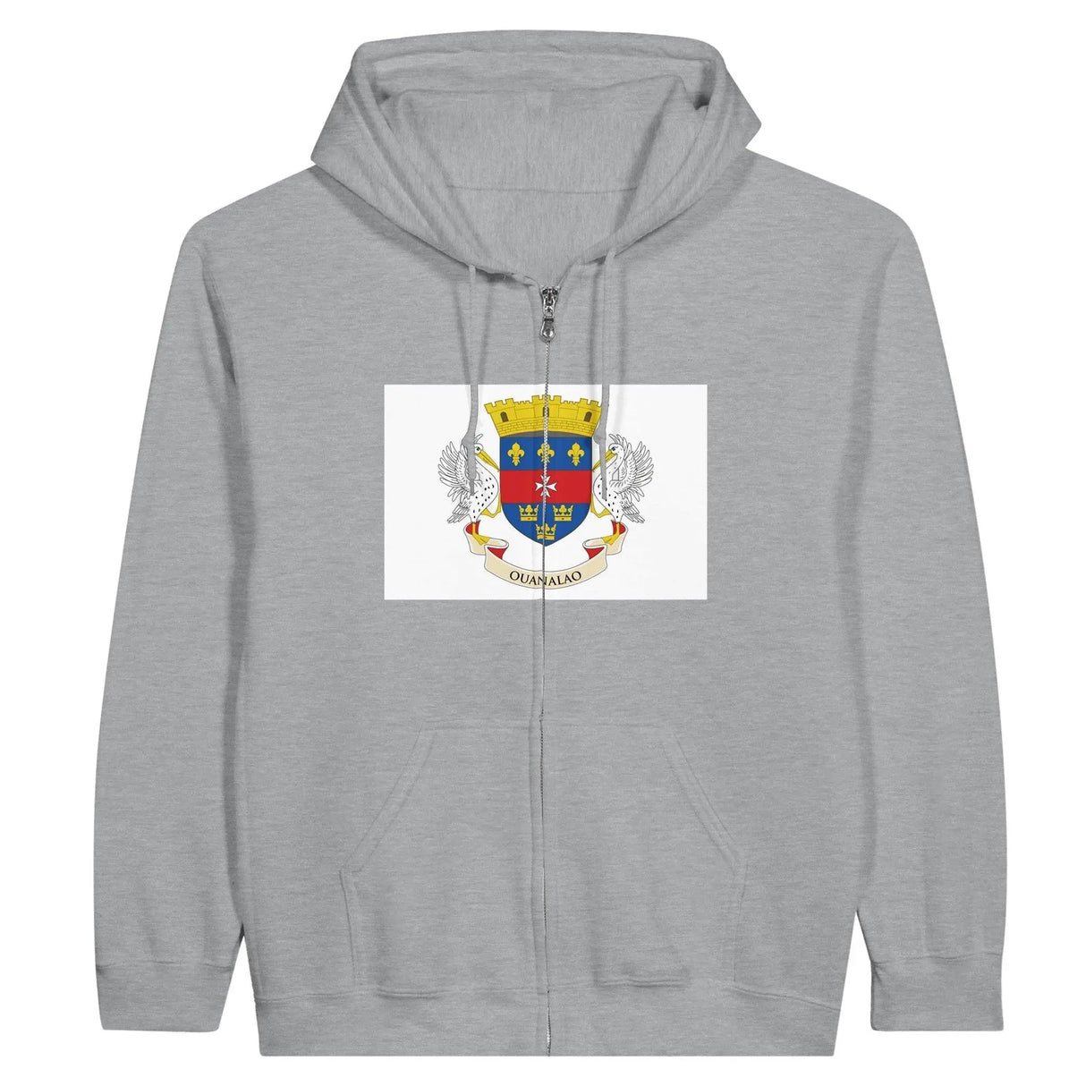 Sweat à capuche zippé saint-barthélemy coton broderie