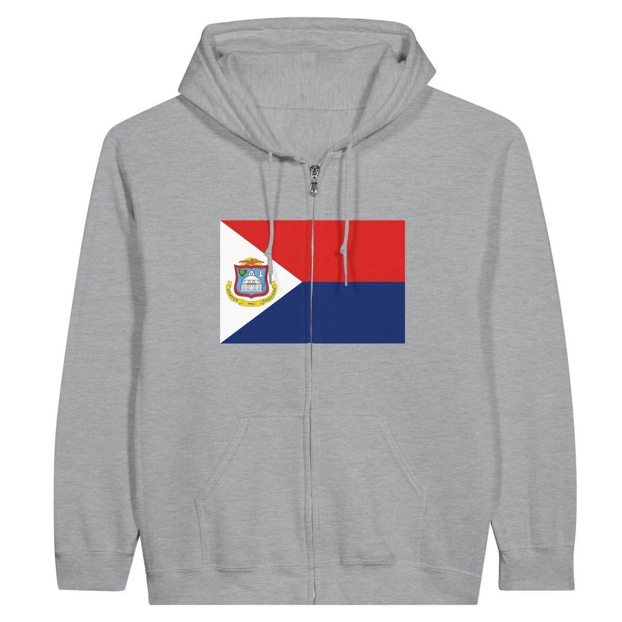 Sweat à capuche zippé saint-martin coton mélangé confort