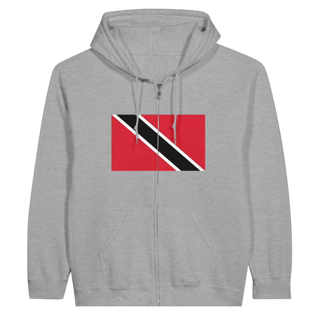 Sweat à capuche zippé trinité-et-tobago coton brodé