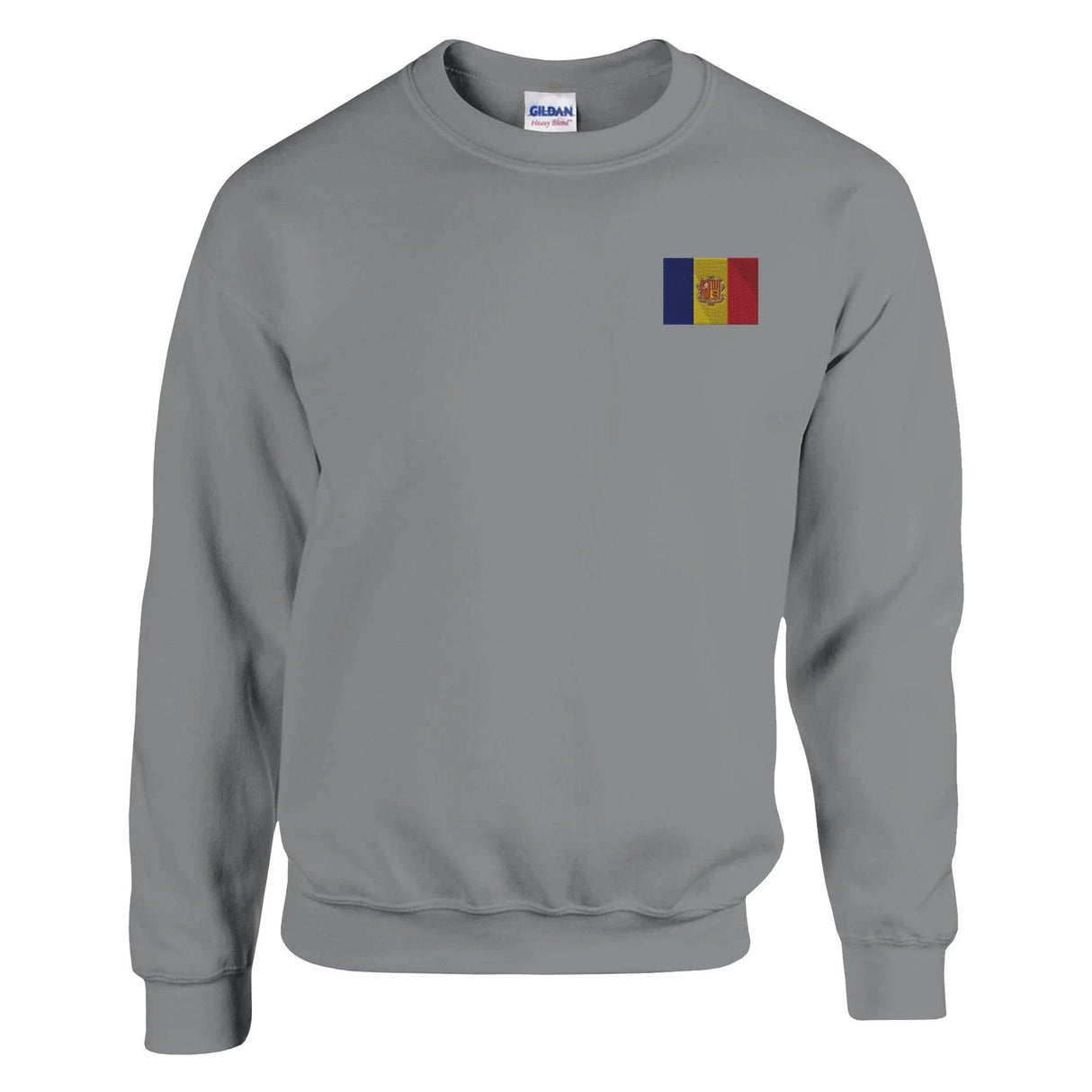 Sweat-shirt andorre broderie couleur coton mélangé doux