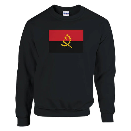 Sweat-shirt drapeau angola coton mélangé brodé confortable
