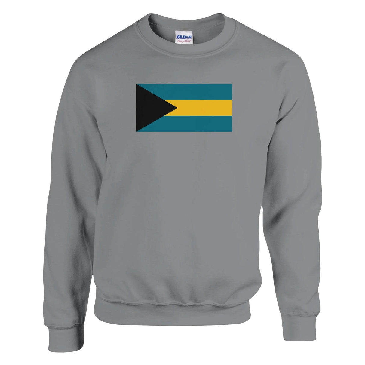 Sweat-shirt drapeau bahamas coton mélangé brodé résistant