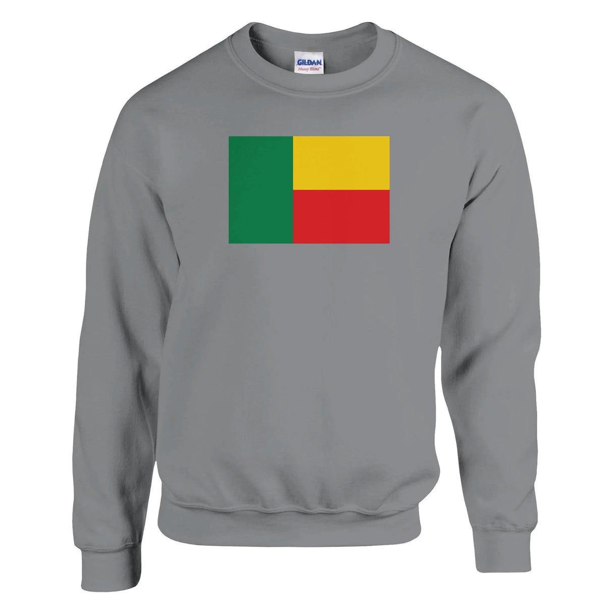 Sweat-shirt drapeau bénin coton mélangé broderie douce