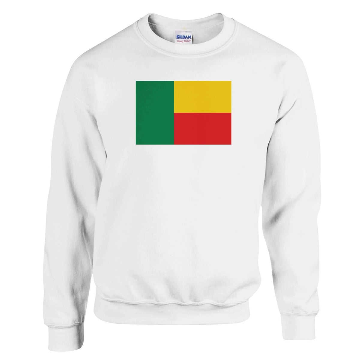 Sweat-shirt drapeau bénin coton mélangé broderie douce