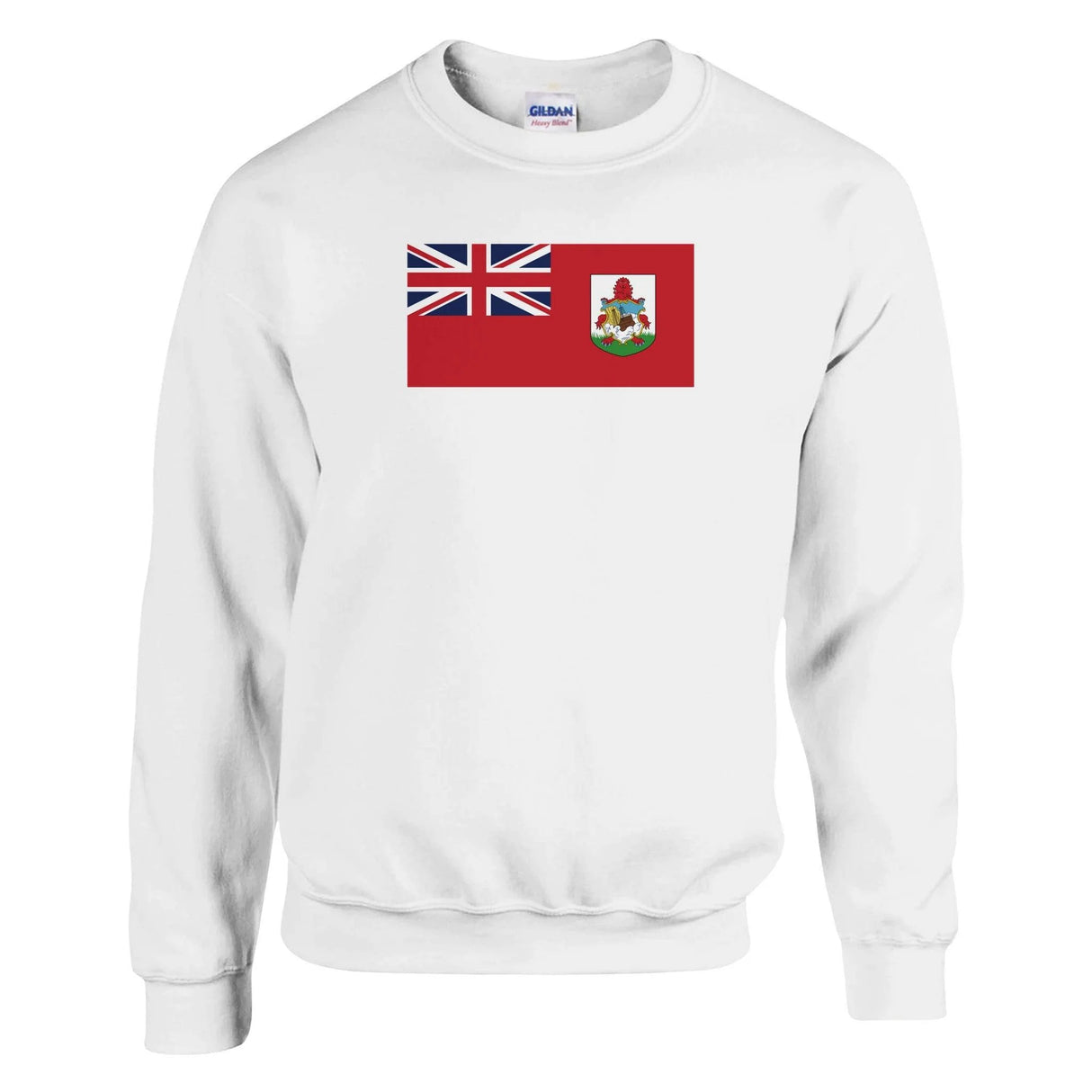 Sweat-shirt drapeau bermudes coton mélangé brodé doux