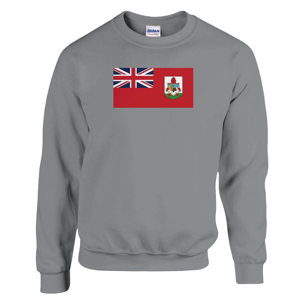 Sweat-shirt drapeau bermudes coton mélangé brodé doux