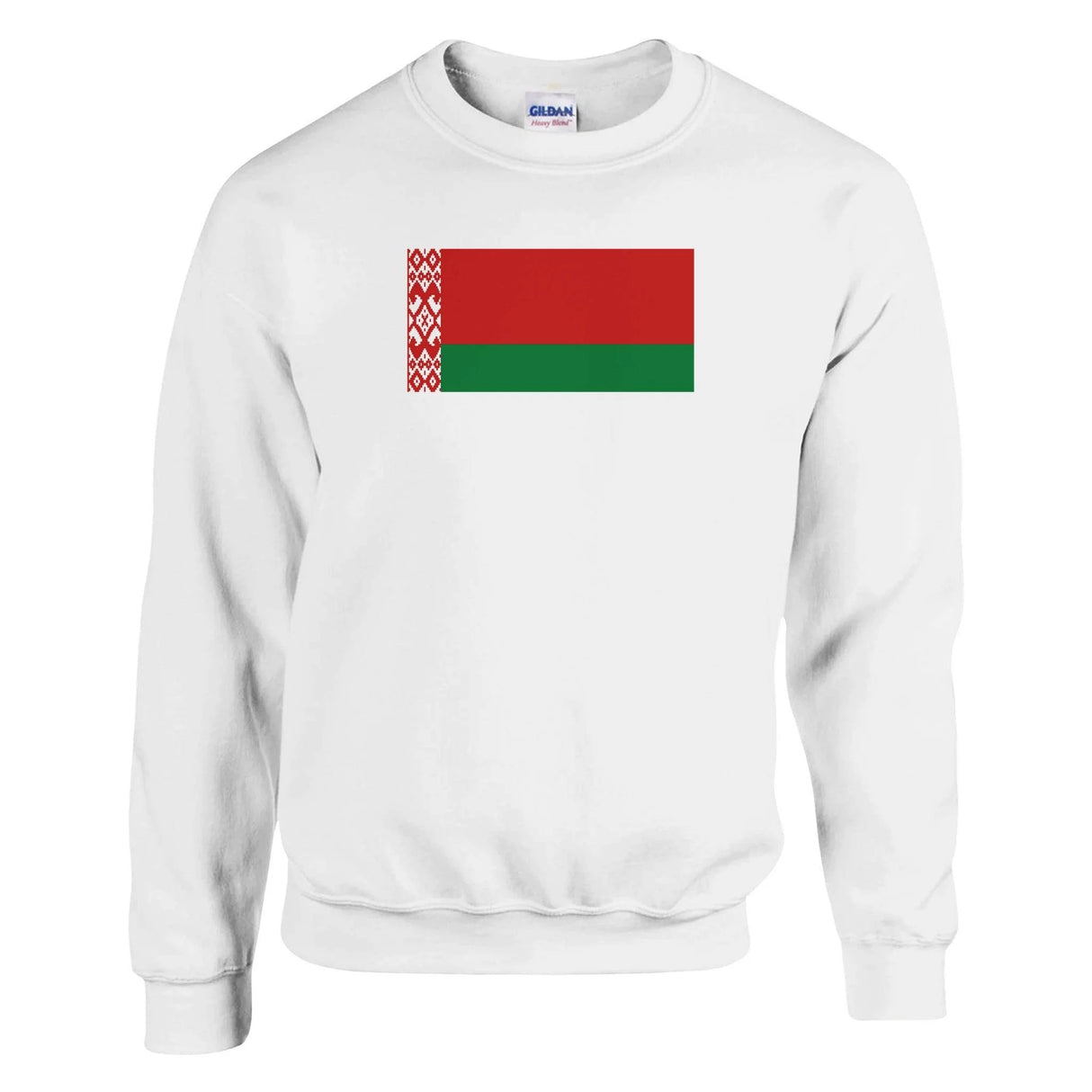 Sweat-shirt drapeau biélorussie coton mélangé brodé