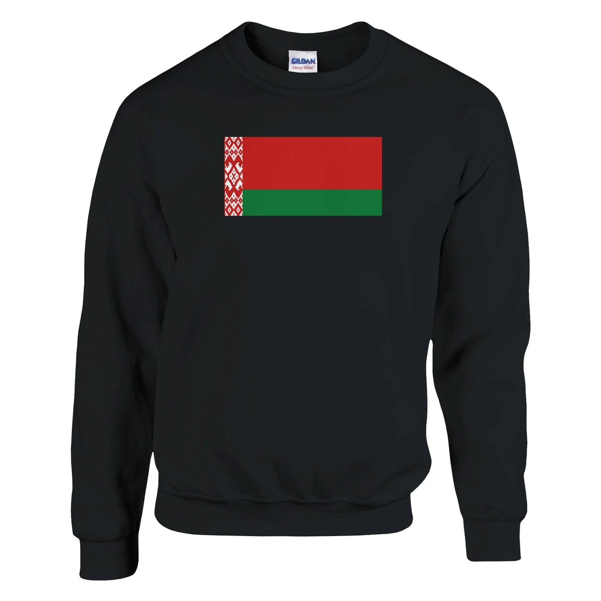 Sweat-shirt drapeau biélorussie coton mélangé brodé
