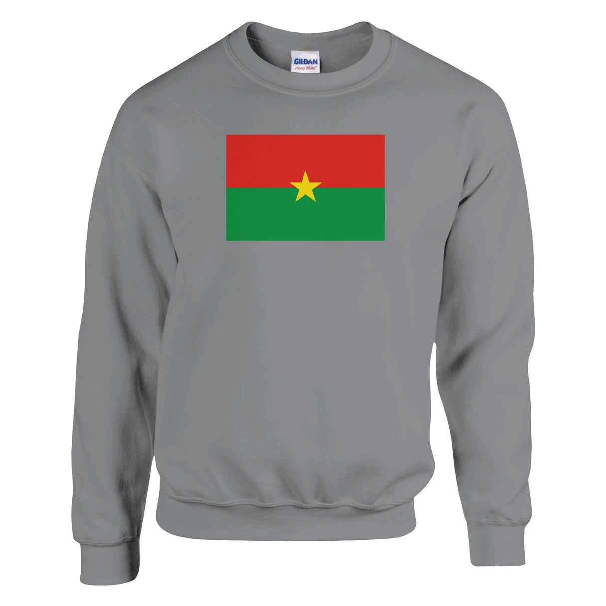 Sweat-shirt drapeau burkina faso coton mélangé imprimé