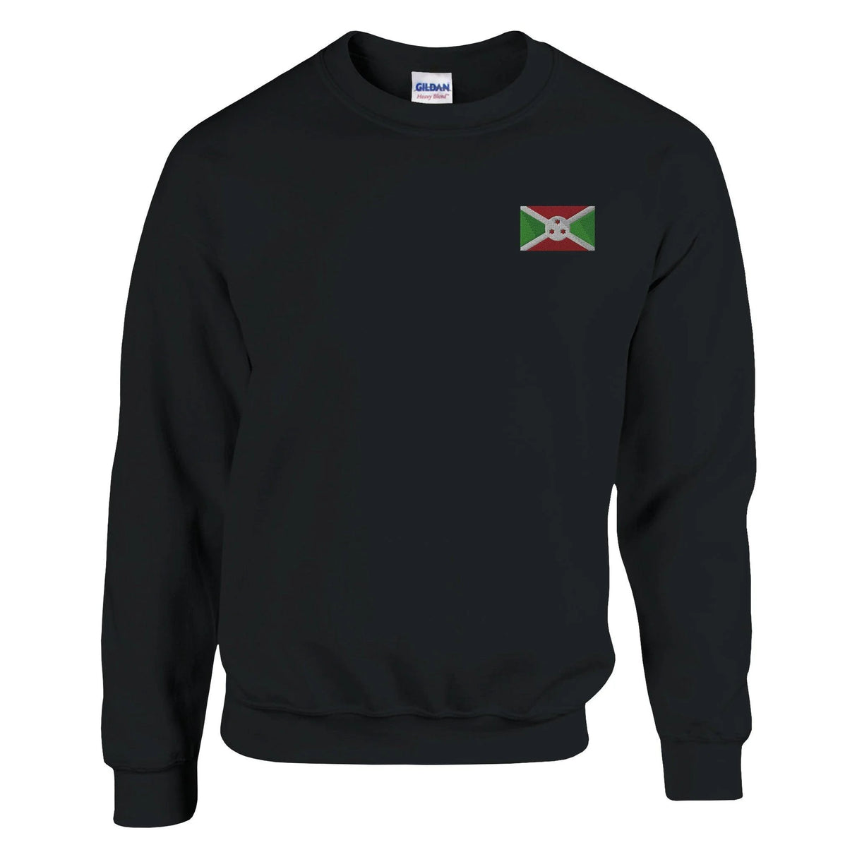 Sweat-shirt drapeau burundi broderie couleur coton mélangé
