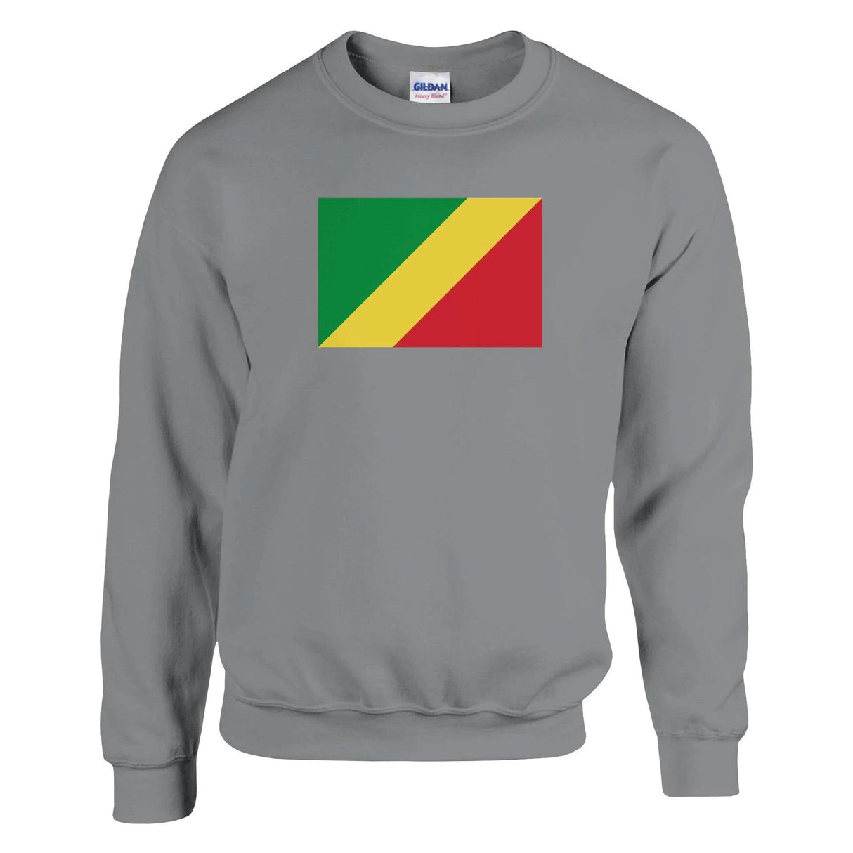 Sweat-shirt drapeau congo coton mélangé brodé confortable