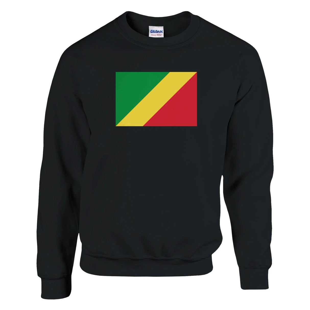 Sweat-shirt drapeau congo coton mélangé brodé confortable