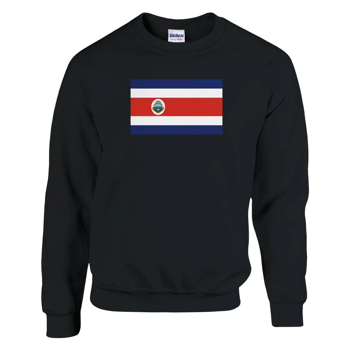 Sweat-shirt drapeau costa rica coton mélangé brodé